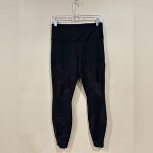 Athleta Moto Leggings Women’s Black High Rise Ankle Zip Size M